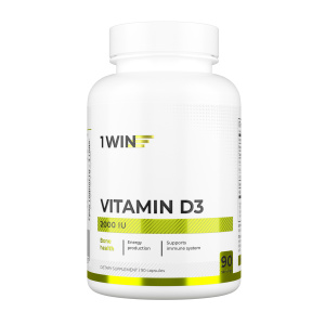 1WIN / Витамин D3 2000 ME, 90 капсул, БАД