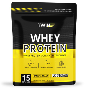 Протеин Whey Protein / Белковый коктейль для похудения. Вкус Банан-дыня, 450гр.