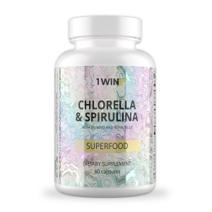 1WIN / Superfood Chlorella, spirulina & royal jelly / Суперфуд, Спирулина + Хлорелла, курс на 30 дней