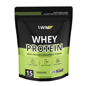 1WIN / Протеин Whey Protein  Вкус Фисташка 450г, 15 порций