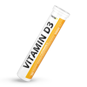 1WIN /  Витамин D3 2000 МЕ, 20 шипучих таблеток 1WIN /  Витамин D3 2000 МЕ, 20 шипучих таблеток