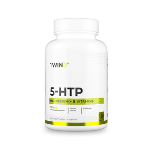 1WIN / 5-HTP с магнием и витаминами группы В в капсулах, 120 капсул.