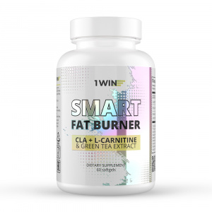 1WIN / Smart fat burner CLA+ L-carnitine+ green tea extract / Жиросжигатель для похудения / Блокатор жира / курс на 1 месяц