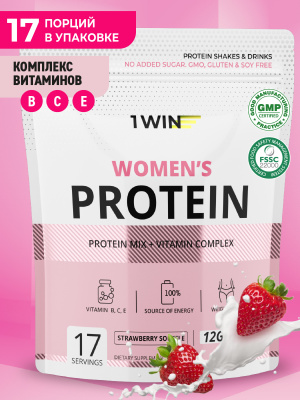 1WIN / Женский протеин. Вкус Клубничное суфле, 425 г