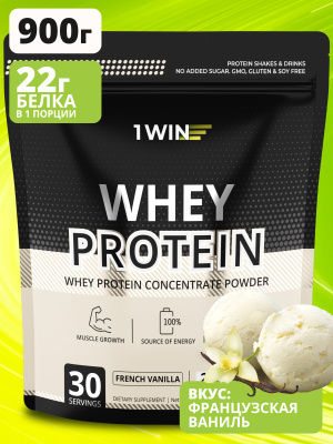 Протеин Whey Protein / Белковый коктейль для похудения, без сахара. Вкус: Ваниль. 900гр.