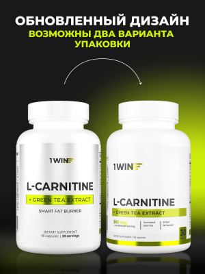 1WIN /  L-карнитин + зеленый чай, 90 капсул