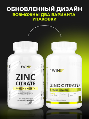 1WIN / Цинк цитрат, 180 капсул