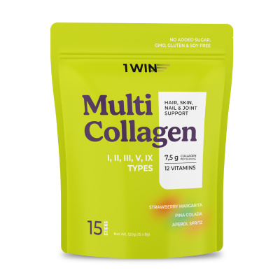 1WIN / Коллаген в стиках MULTI Микс, Вкусы: Апероль, Клубничная Маргарита, Пина-Колада, 15 стиков